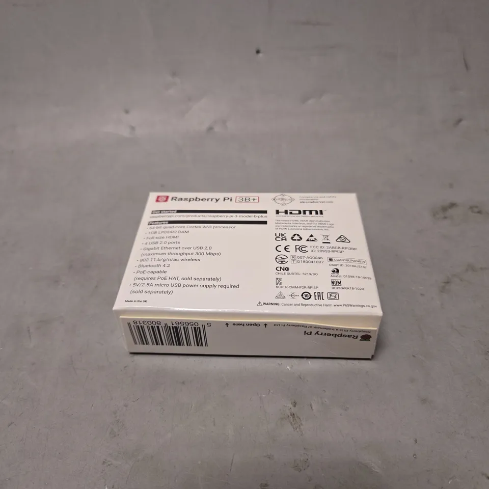 RASPBERRY PI 3 MODEL B+ 1GB 64-BIT QUAD CORE SINGLE BOARD COMPUTER