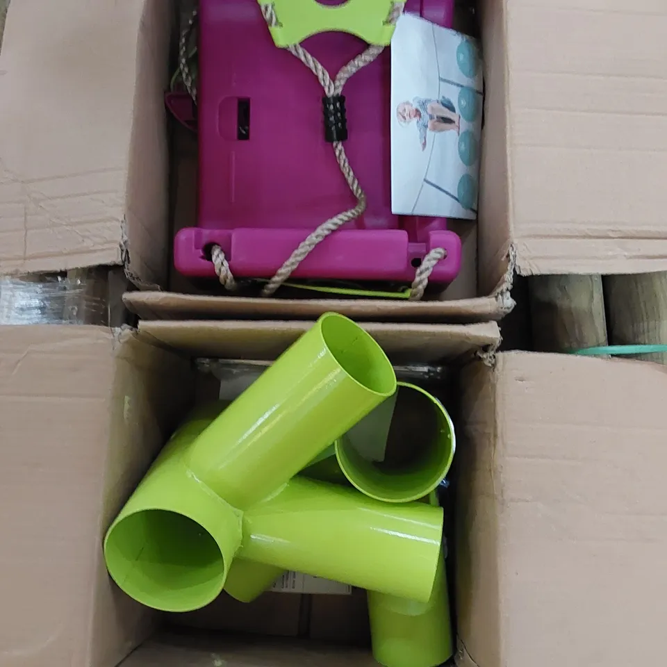 2 BOX'S PLUM PLAY SWING AND POLE BRACKET