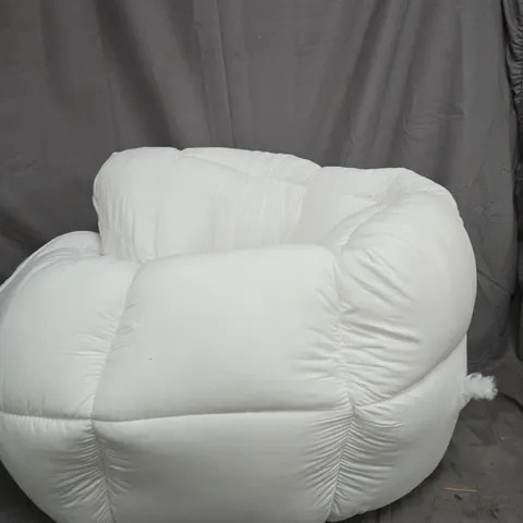 BOX OF APPROXIMATELY 6 HOUSEHOLD ITEMS TO INCLUDE A MATTRESS TOPPER, FLUFFY DOG BED AND TEA STORAGE CANNISTER