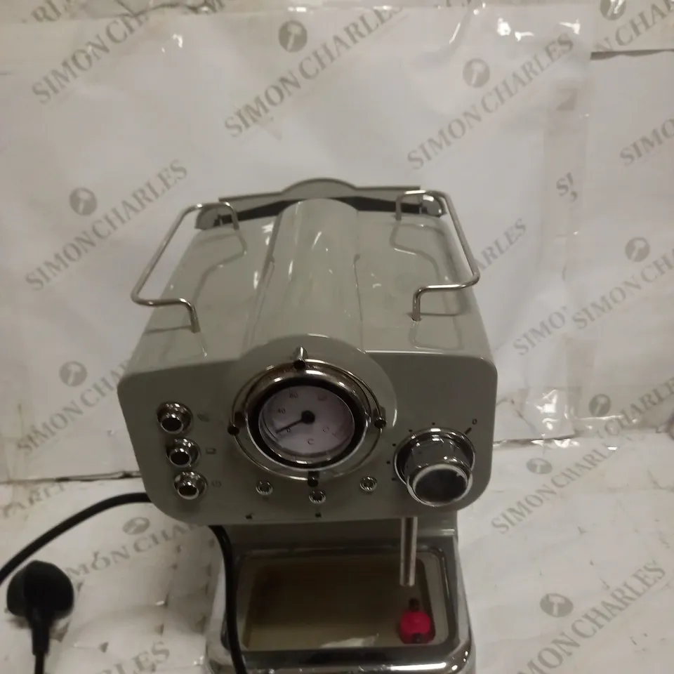 SWAN RETRO PUMP ESPRESSO COFFEE MACHINE - GREY
