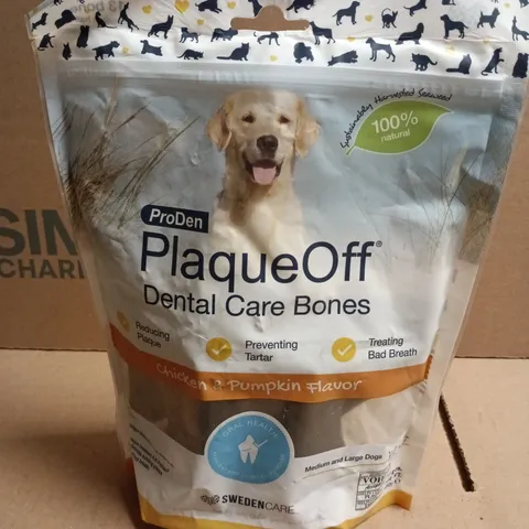 PRODEN PLAQUEOFF DENTAL CARE BONES – CHICKEN & PUMPKIN - 482G