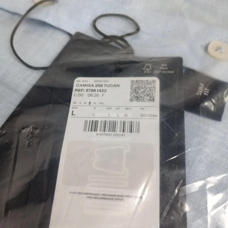 MNG LIGHT BLUE SHIRT LARGE BAGGED TAGGED