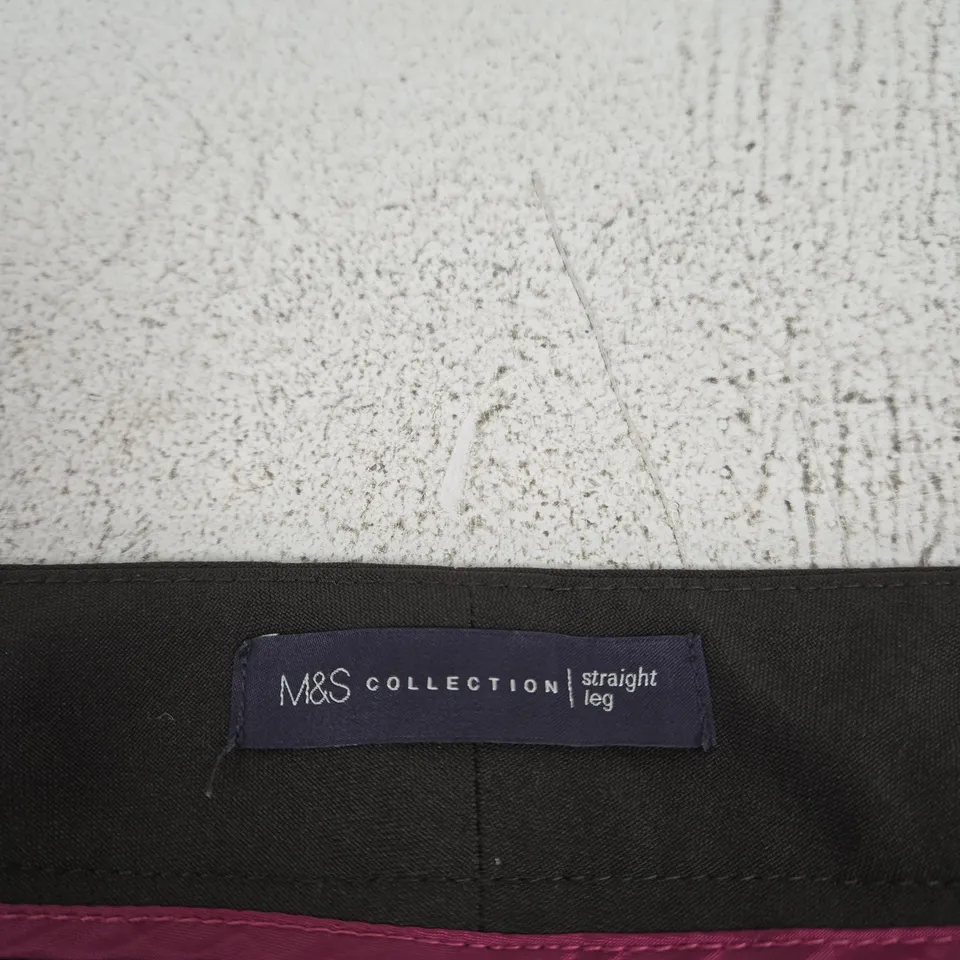 M&S COLLECTION WOMEN'S STRAIGHT LEG TROUSERS – UK 16, BROWN