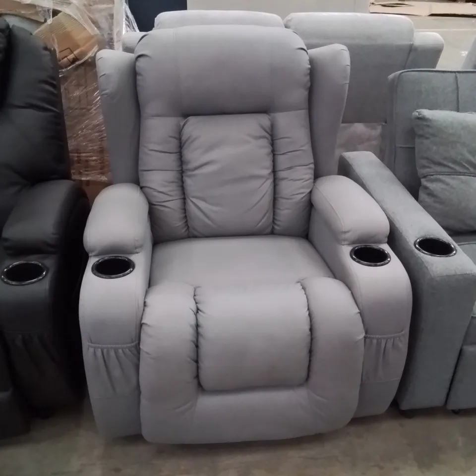 DESIGNER FABRIC ROCKING MANUAL RECLINER CHAIR 
