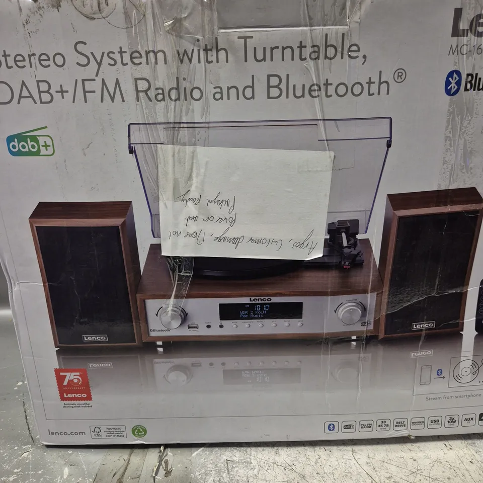 BOXED LENCO MC-160WD STEREO SYSTEM TURNTABLE 