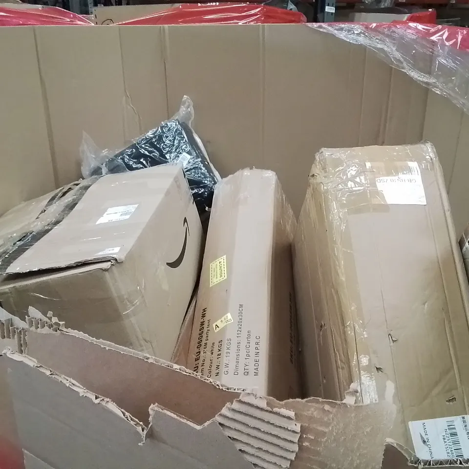 PALLET OF ASSORTED HOUSEHOLD GOODS AND PRODUCTS TO INCLUDE;LED LIGHTING KIT,PLAYMAT,AIR COOLER