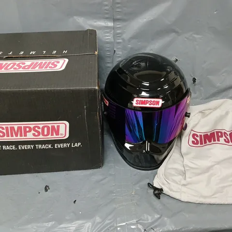 BOXED SIMPSON OUTLAW HELMET NYLON XLARGE BLACK 