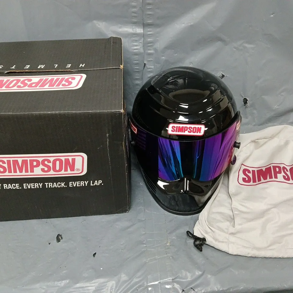 BOXED SIMPSON OUTLAW HELMET NYLON XLARGE BLACK 