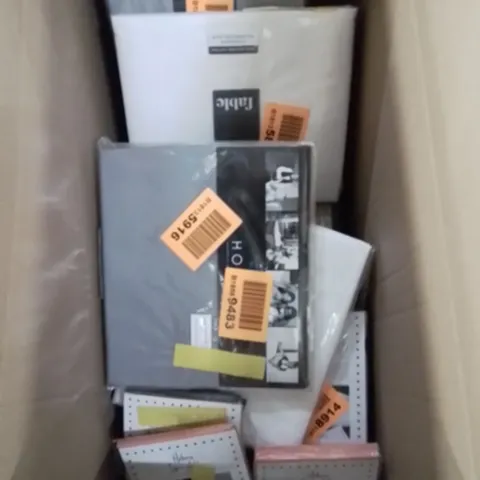 BOX CONTAINING APPROXIMATELY 15 UNITS OF BRAND NEW PILLOW CASES AND BEDDING SHEETS
