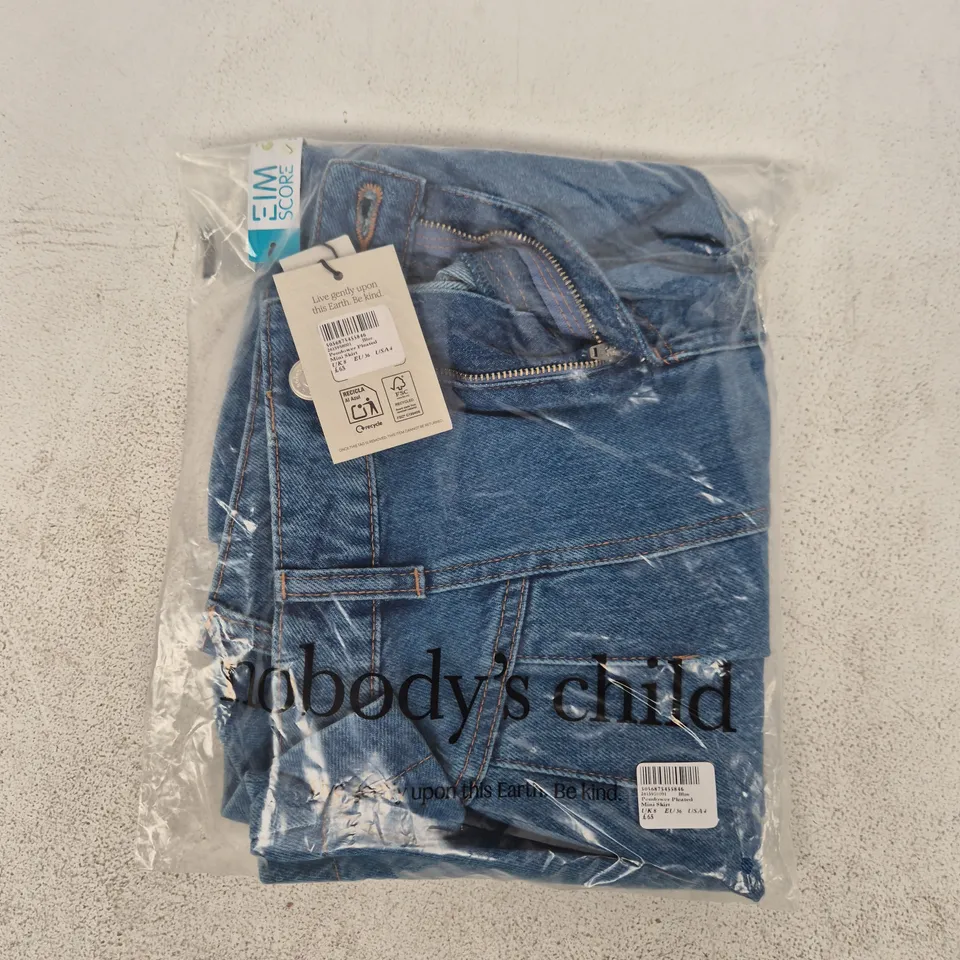 BAGGED NOBODY'S CHILD PENDOWER PLEATED MINI SKIRT IN BLUE SIZE UK 8