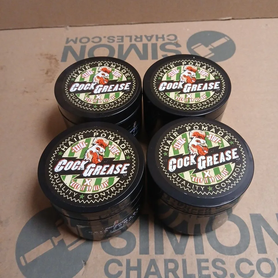 BOX OF APPROXIMATELY 45 X COCK GREASE EXTRA STIFF HAIR POMADE 100G 