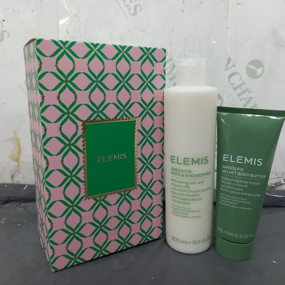 BOXED ELEMIS GIFT SET TO INCLUDE BATH & SHOWER MILK (300ml), VELVET BODY BUTTER (100ml)