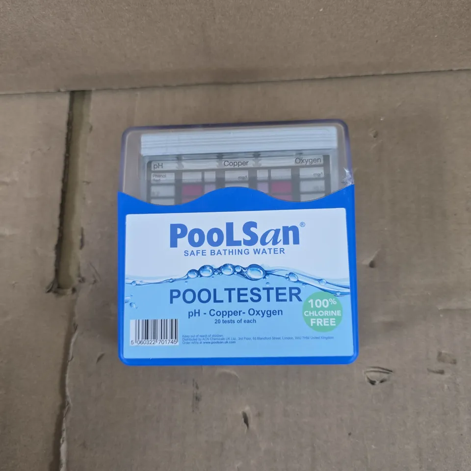 POOLSAN POOL TESTER KIT – 20 TESTS (PH, COPPER, OXYGEN) – 100% CHLORINE FREE