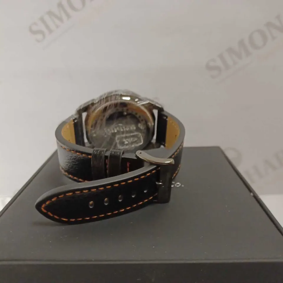 ZIHLMANN & CO CHRONOGRAPH STYLE LEATHER STRAP WATCH