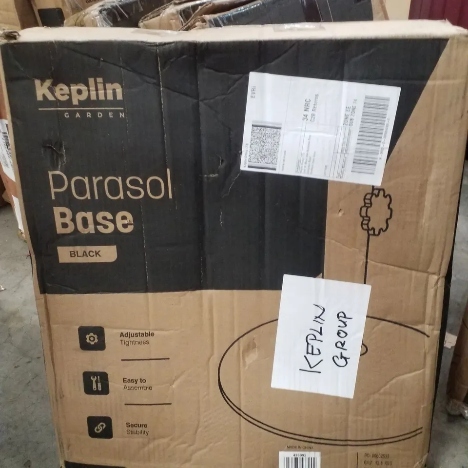 BOXED KEPLIN PARASOL BASE - BLACK 12KG