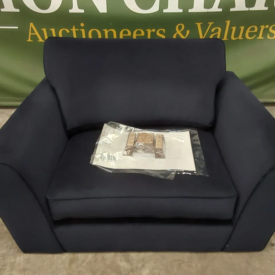 JACKSON VELVET SNUGGLE CHAIR - MIDNIGHT RRP £799