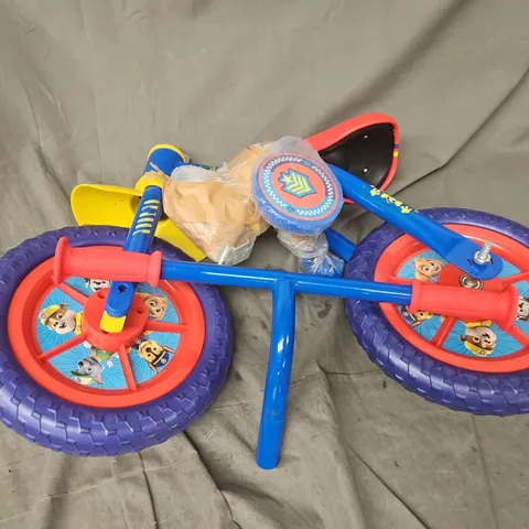 Paw Patrol Kids' Ride-On Bicycle – Blue & Purple with Character Decals
