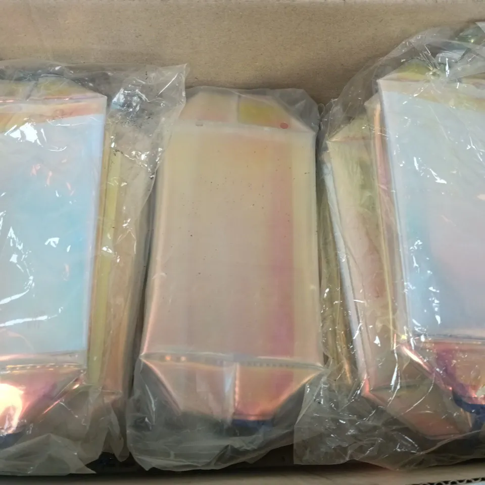 APPROXIMATELY 35 TRANSPARENT IRIDESCENT HOLOGRAPHIC COSMETIC POUCH BAGS