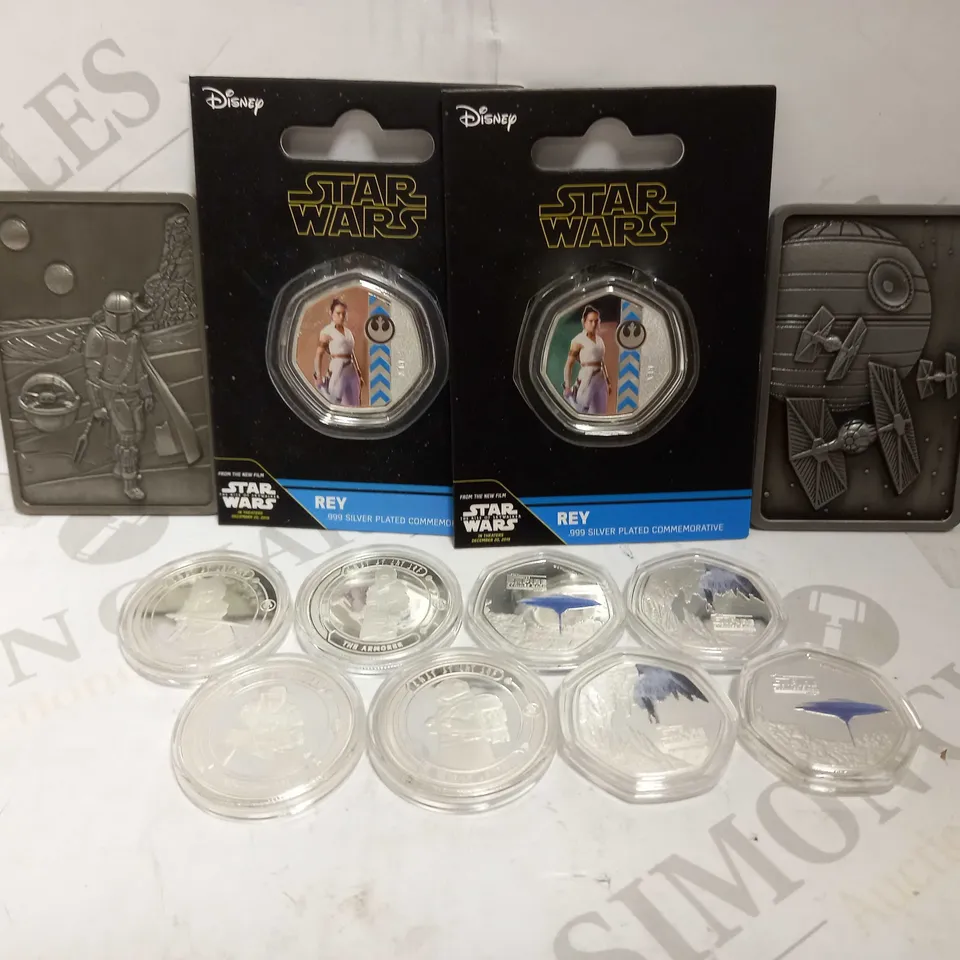LOT OF 12 STAR WARS COINS & INGOTS