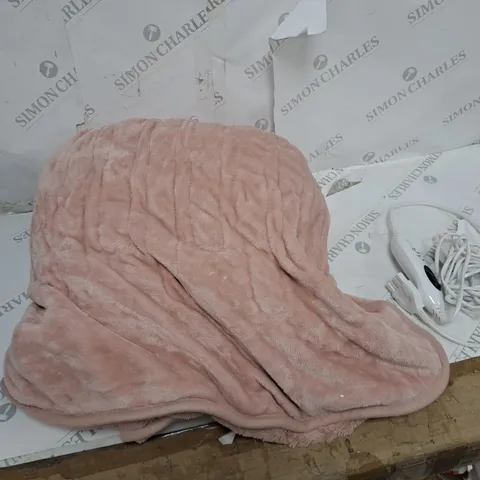 COZEE HOME VELVETSOFT HEATED THROW IN PINK