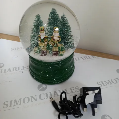 BOXED SANTA EXPRESS CHRISTMAS CHARACTER MUSICAL WATER SPINNER