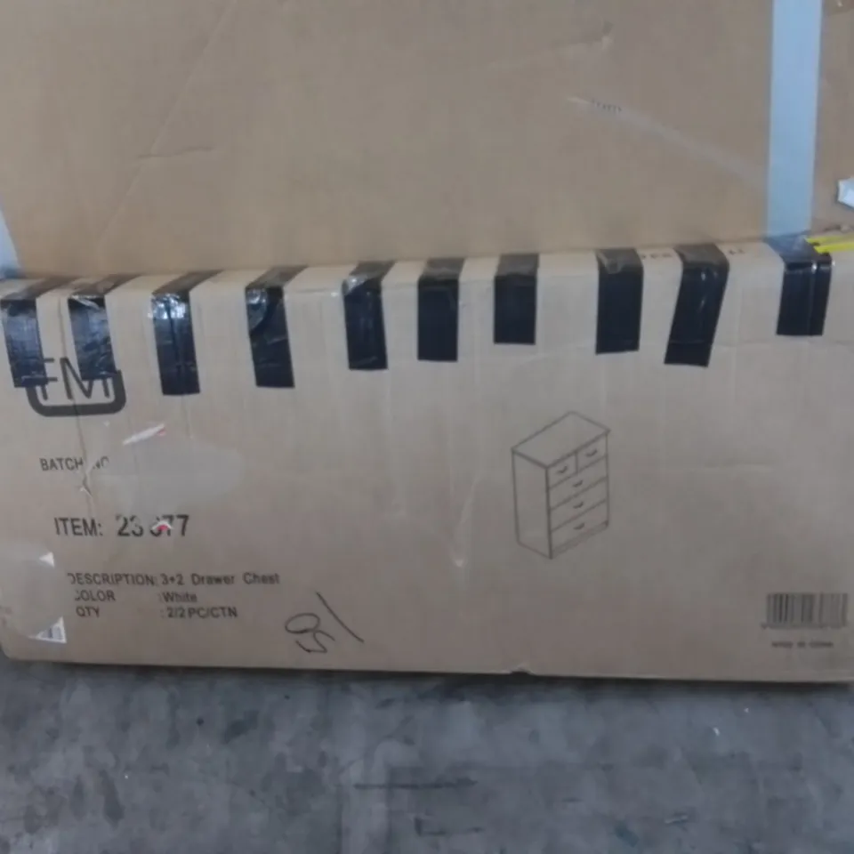 BOXED CENDEJAS 5-DRAWER CHEST OF DRAWERS (1 BOX ONLY, MISSING BOX INCOMPLETE)