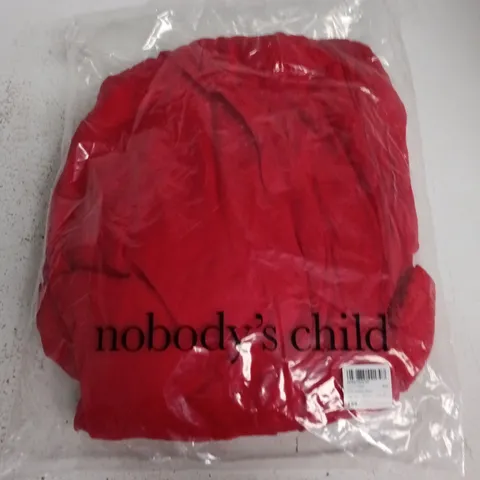 BAGGED NOBODYS CHILD LOLA MIDAXI DRESS IN RED - UK 14