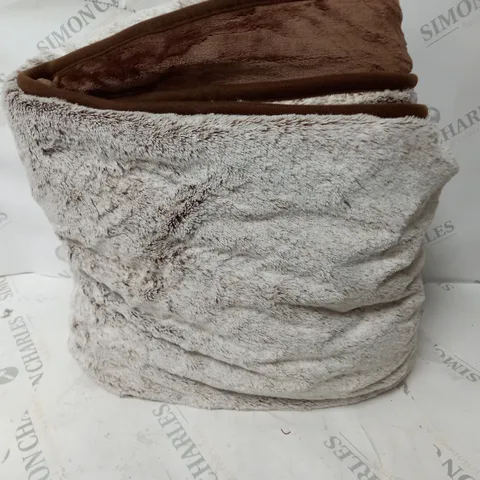 COZEE HOME LUXURY HEATED THROW - NEUTRAL