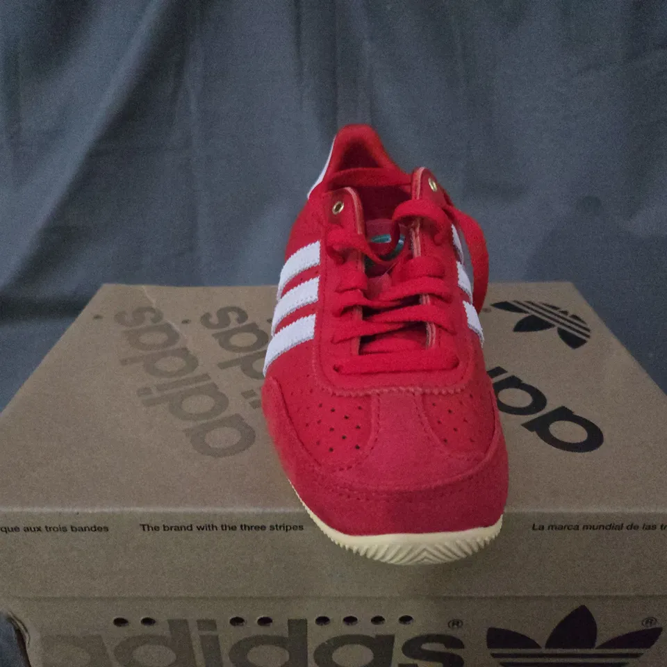 BOXED ADIDAS JAPAN WOMENS TRAINERS IN RED - UK 4 