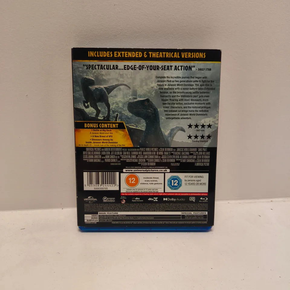 JURASSIC WORLD DOMINION EXTENDED EDITION (BLU-RAY)