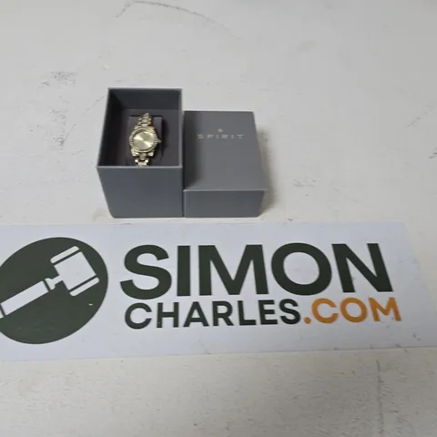 SPIRIT GOLD-TONE CRYSTAL WRISTWATCH – BOXED