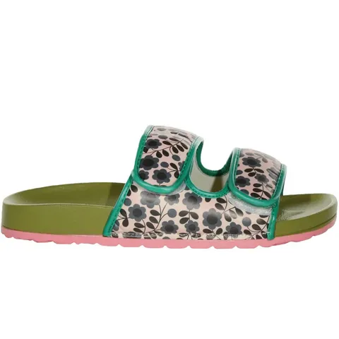 REGATTA ORLA KIELY TWIN STRAP SLIDERS MIDNIGHT FLORAL SIZE 7