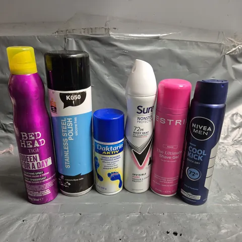 APPROXIMATELY 10 ASSORTED AEROSOLS TO INCLUDE NIVIA MEN, SURE AND ESTRID 