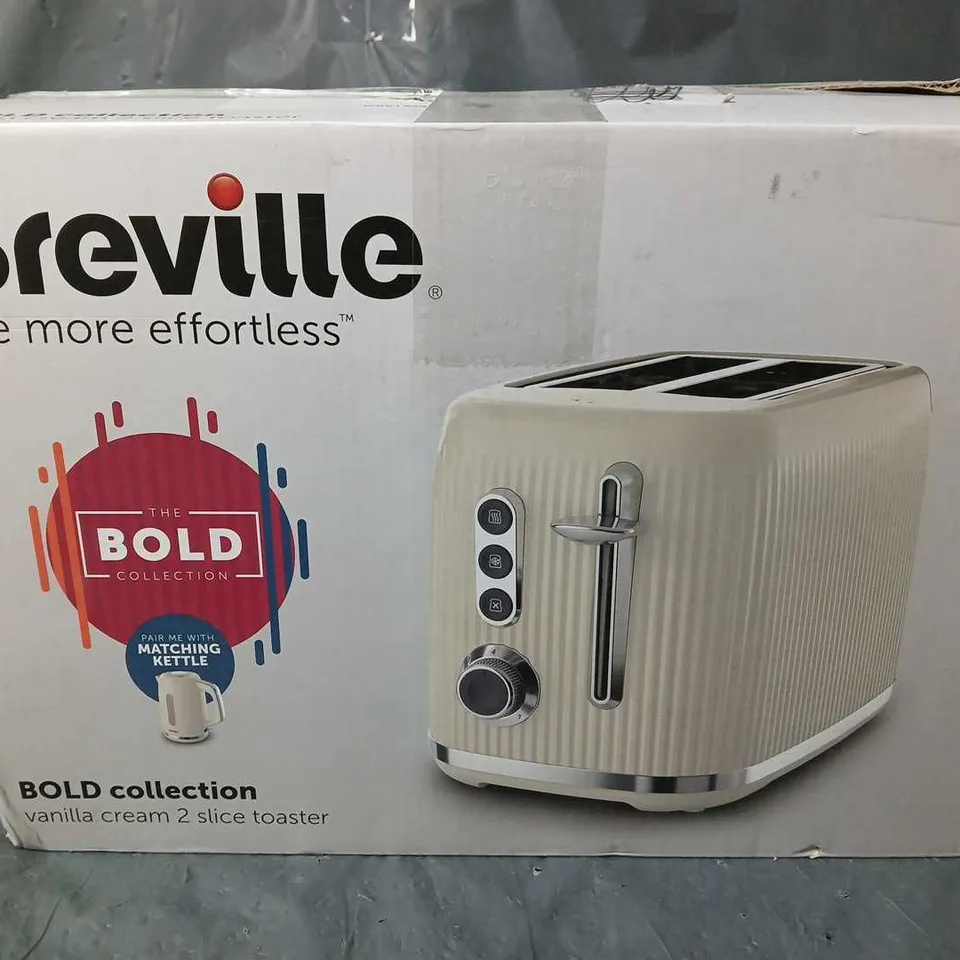 BREVILLE BOLD 2-SLICE TOASTER - CREAM RRP £34