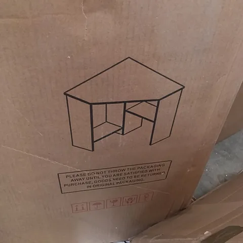 BOXED WELLINGTON CORNER DESK - GREY (1 BOX)