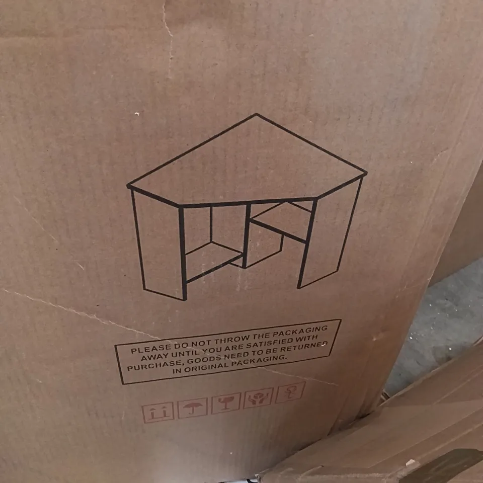 BOXED WELLINGTON CORNER DESK - GREY (1 BOX)