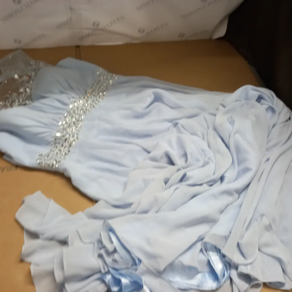 PROM FROCKS BABY BLUE EMBELLISHED DRESS - 16