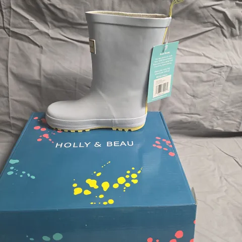 HOLLY & BEAU LIGHT BLUE RAIN BOOTS – RUBBER BOOTS UK KIDS 10