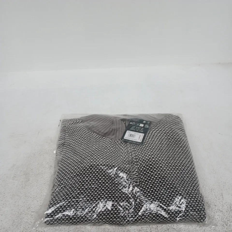 WHITE STUFF ATTADALE FUNNEL NECK PATTERN GREY MLT XXL