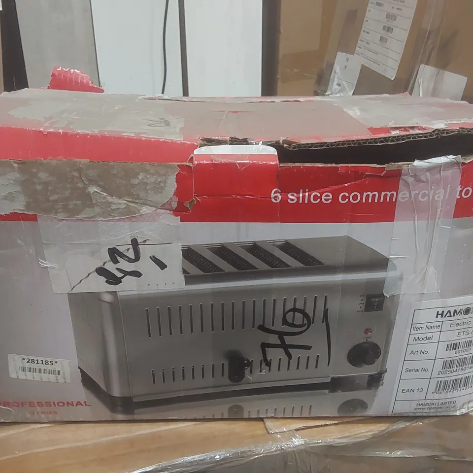 BOXED HAMOKI ETS-6 6 SLICE COMMERCIAL TOASTER 