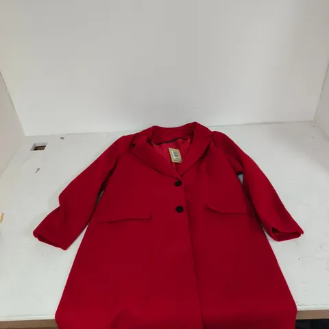 WILFRED FREE RED COAT, UK 16 (EU 44), 100% POLYESTER, MADE IN VIETNAM
