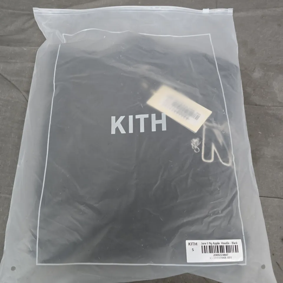 BAGGED KITH JANE II NY APPLE HOODIE IN BLACK - SMALL