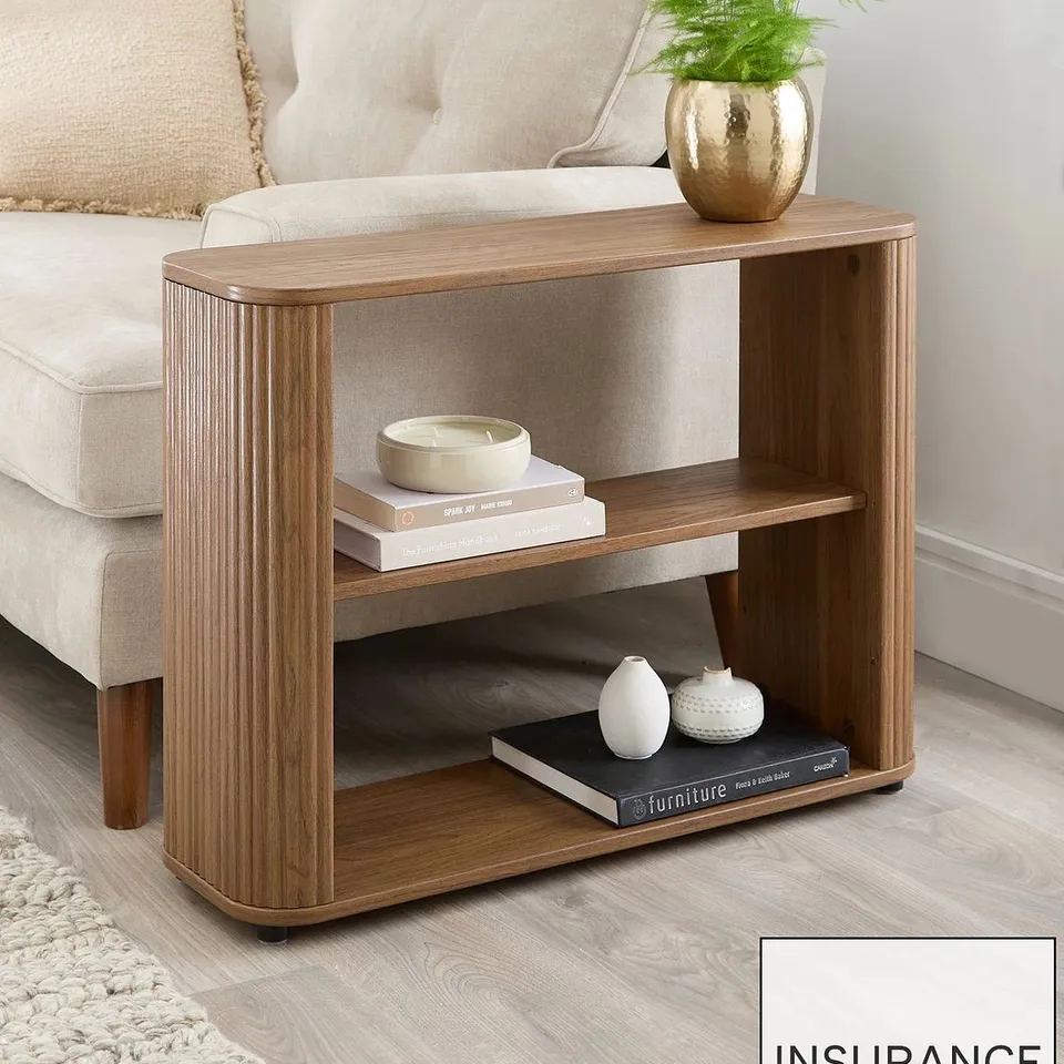 CARINA SOFA SIDE TABLE - MID OAK - COLLECTION ONLY