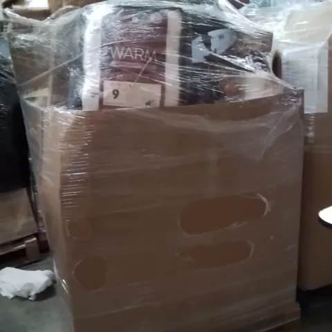 PALLET OF ASSORTED HOUSEHOLD GOODS AND PRODUCTS TO INCLUDE;ELECTRIC BLANKET,SHARK AIR PURIFIER,VACUUM CLEANER,FLOOR LAMP