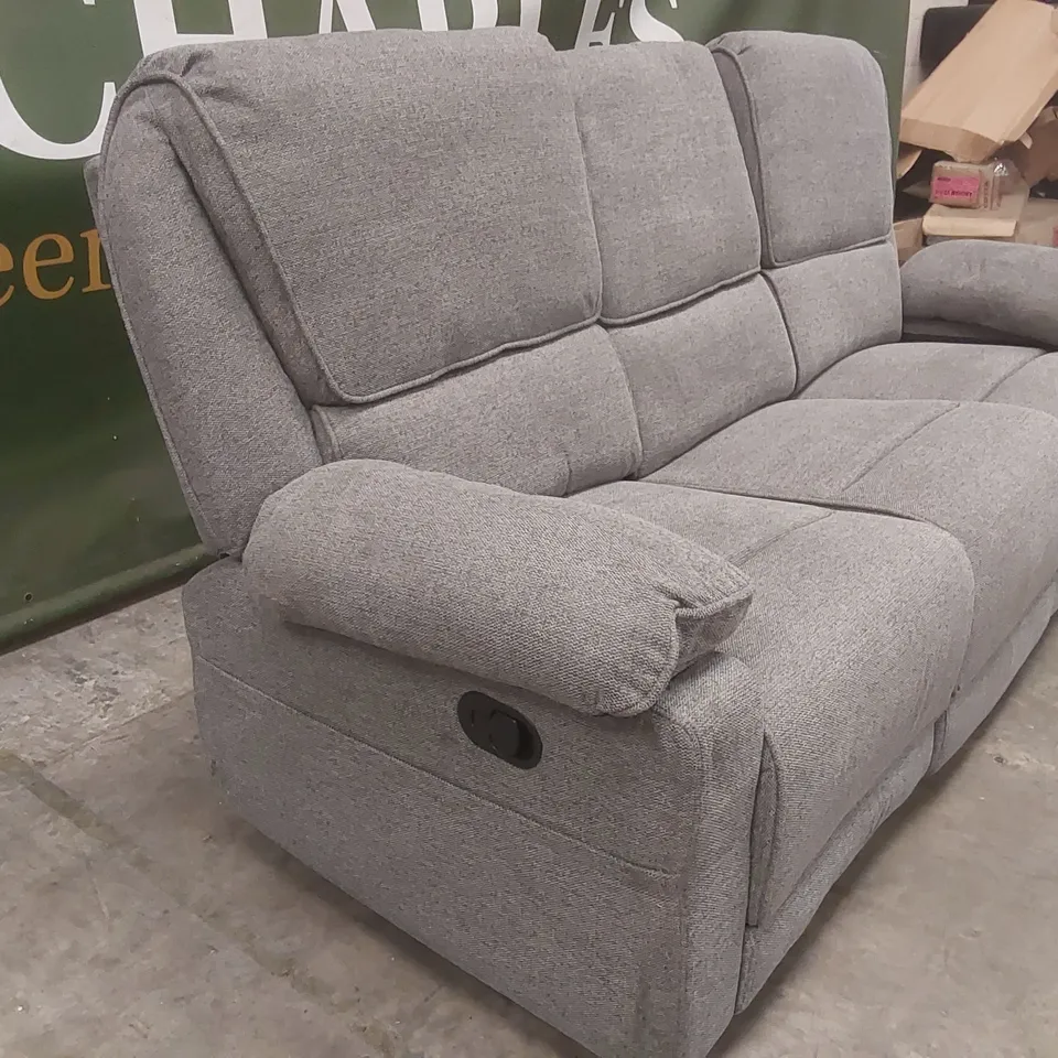 QUALITY DESIGNER SYDNEY 3 SEATER LATCH RECLINER IN GREY