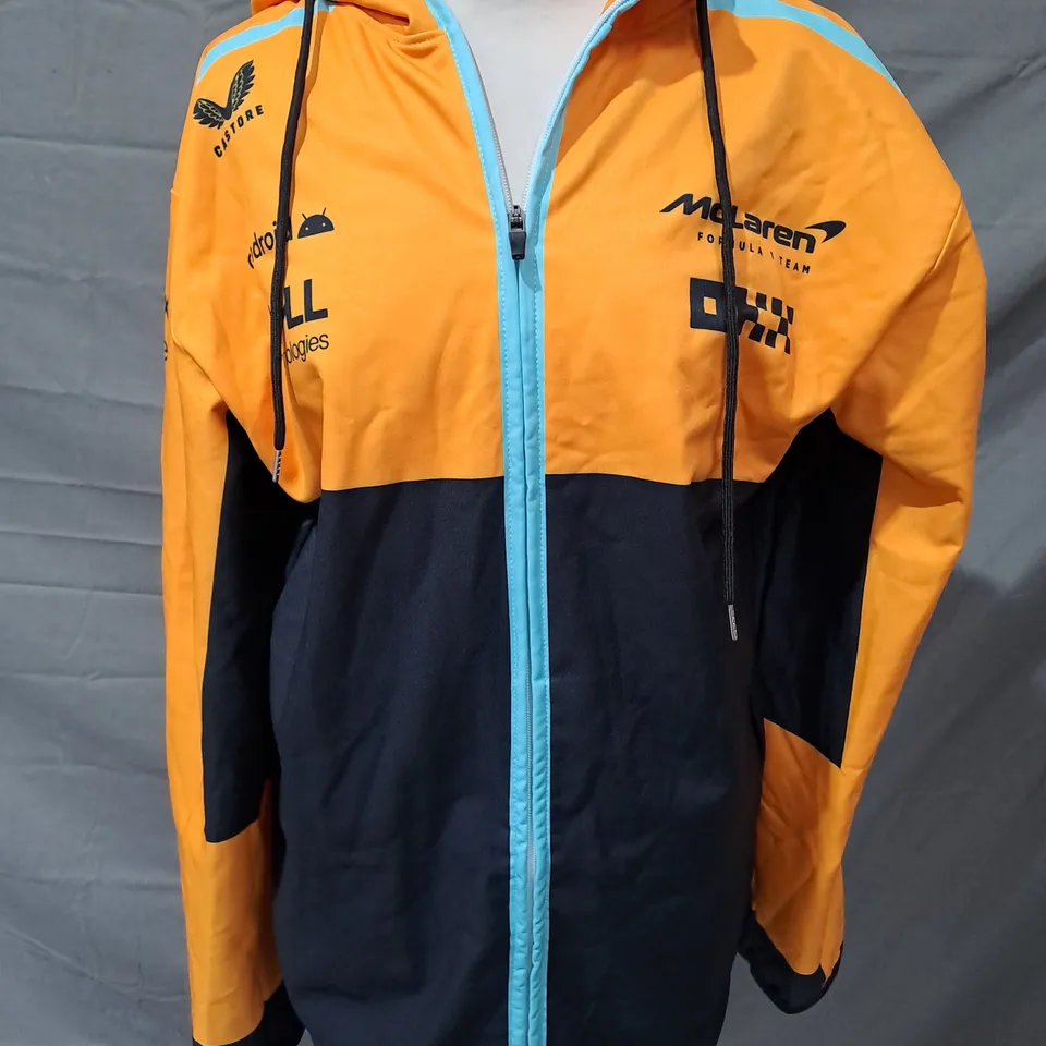 MCLAREN FORMULA 1 TEAM WATER RESISTANT JACKET SIZE LARGE