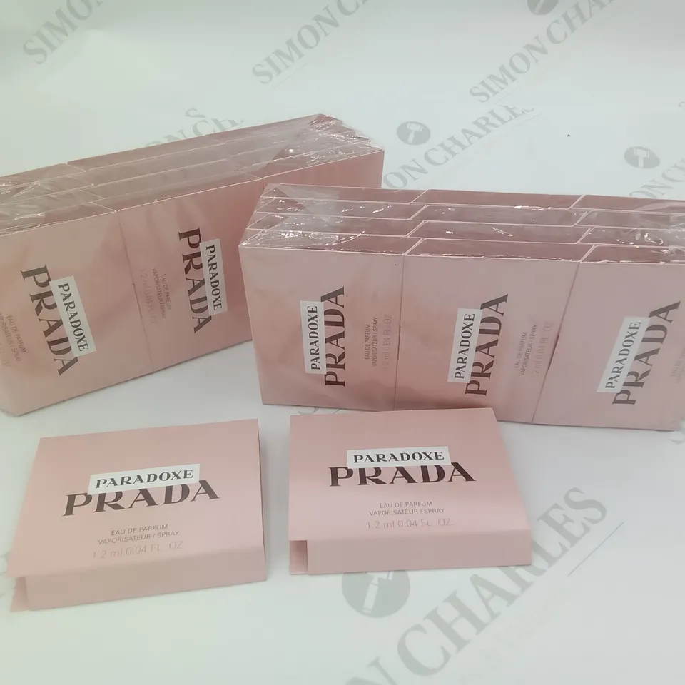 BOX OF APPROX 200 PRADA PARADOXE 1.2ML TESTER SAMPLES