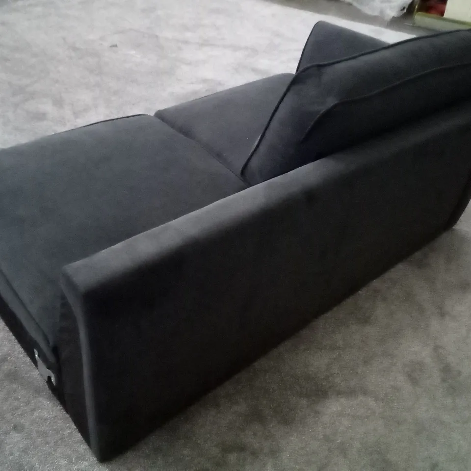 QUALITY DESIGNER LHF SOFA SECTION - CHARCOAL FABRIC 