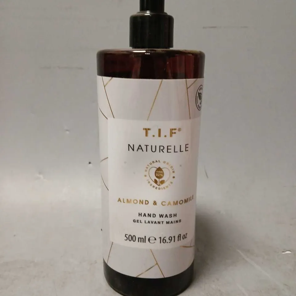 BOX OF 7 TIF NATURELLE ALMOND & CAMOMILE HAND WASH 500ML