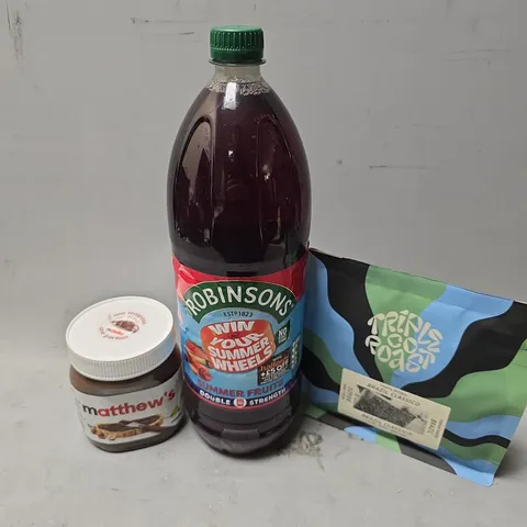 APPROXIMATELY 10 ASSORTED FOOD & DRINK ITEMS TO INCLUDE - ROBINSONS SUMMER FRUITS , NUTELLA , SIMPLY COOK TERIYAKI DONBURI ETC